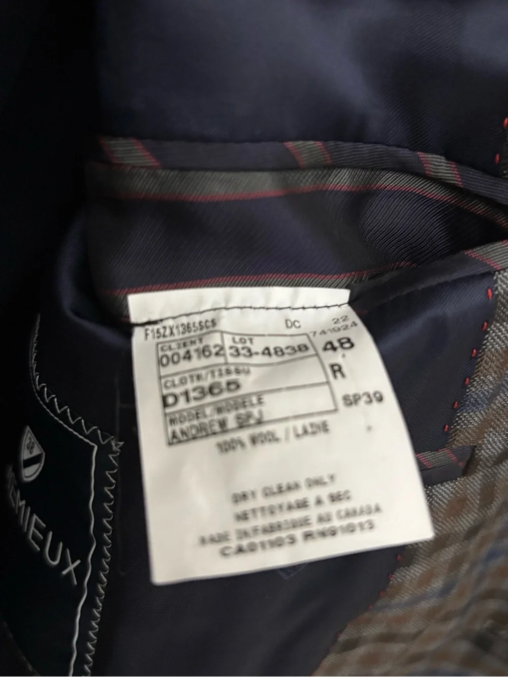 Daniel Cremieux Brown & Blue Plaid Sport Coat